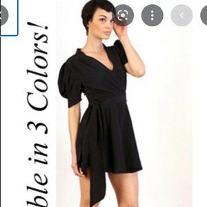 Zooey Deschanel Winter Kate Lucy Dress Black Puff Sleeve Jessica Day New Girl S